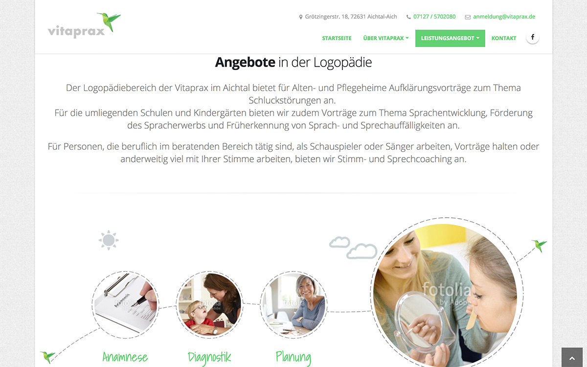 Vitaprax - Praxishomepage - Logopädie